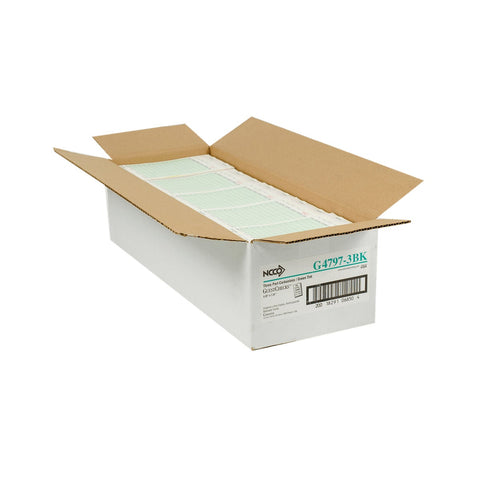 National Checking Company Carbonless Guest Check Board - 3 Part Green, 13 Line, 4.20 x 7.25 inch -- 2000 per case.