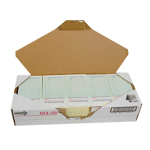 Guestcheck Carbon - 2Part, Green, 16 Line, 3.5 X 6.75 Inch, 50 Sets Per Book -- 2500 Per Case.