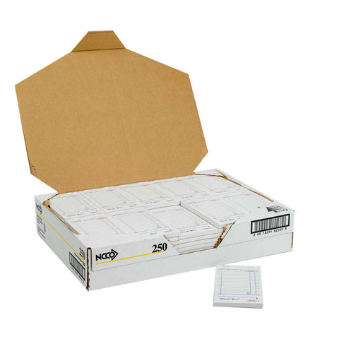 Guestcheck Paper - 1Part, White Bond/Blue, 15 Line, 3.5 X 6.75 Inch, 100 Checks Per Book -- 10000 Per Case.