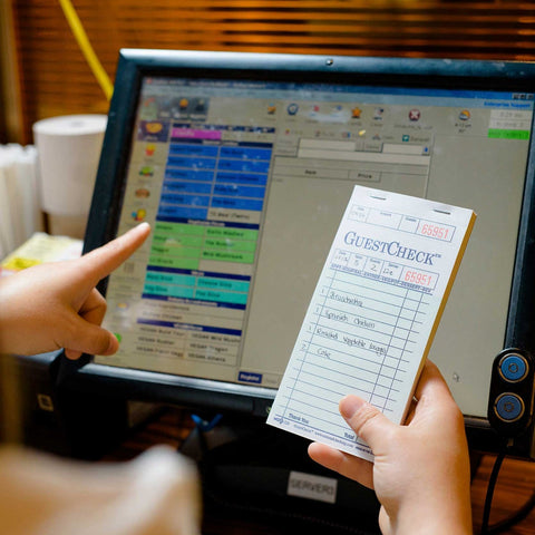 Guestcheck Board - 1Part, Green, 19 Line, 3.5 X 6.75 Inch, 50 Checks Per Book -- 2500 Per Case.