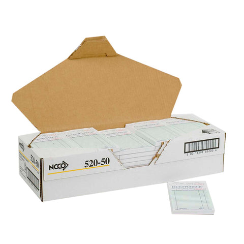 Guestcheck Board - 1Part, Green, 19 Line, 3.5 X 6.75 Inch, 50 Checks Per Book -- 2500 Per Case.