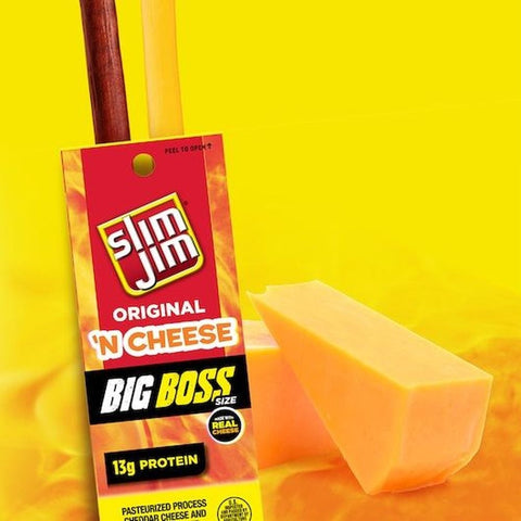 Slim Jim Big Boss Original N Cheese, 2.3 Ounce - 18 count per pack -- 6 packs per case