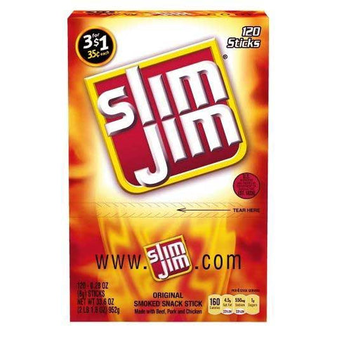 Slim Jim Original Flavor Meat Stick, 0.28 Ounce -- 240 per case