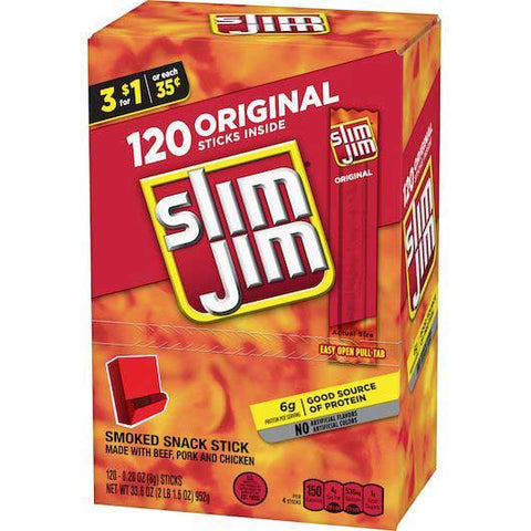 Slim Jim Original Flavor Meat Stick, 0.28 Ounce -- 240 per case