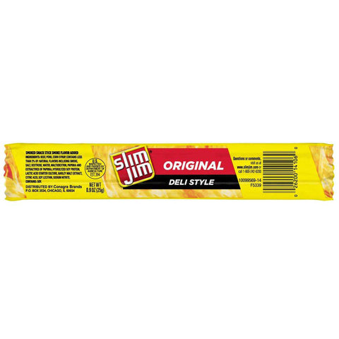 Slim Jim Original Flavor Deli Style Meat Sticks, 0.9 Ounce -- 144 per case