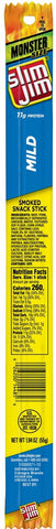 Slim Jim Monster Mild Smoked Snack Stick, 1.94 Ounce -- 108 per case