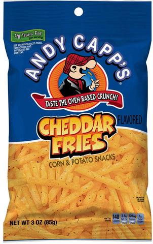 Andy Capps Cheddar Fries Corn and Potato Snacks, 3 Ounce -- 12 per case