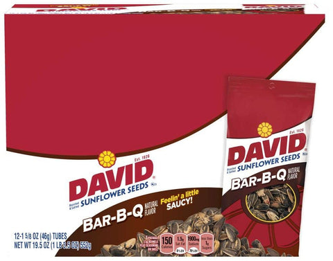 David Barbecue in Shell Unpriced Sunflower Seeds, 1.62 Ounce -- 144 per case