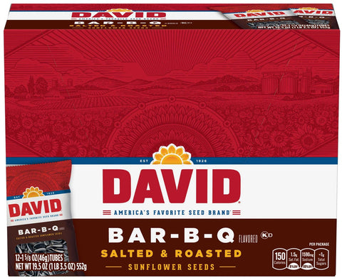 David Barbecue in Shell Unpriced Sunflower Seeds, 1.62 Ounce -- 144 per case