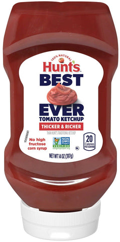 Hunts Best Ever Tomato Ketchup, 14 Ounce Bottle -- 12 per case.