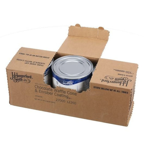 Jhs Chocolate Waffle Cone and Enrober Coating, 123 Ounce -- 3 per case