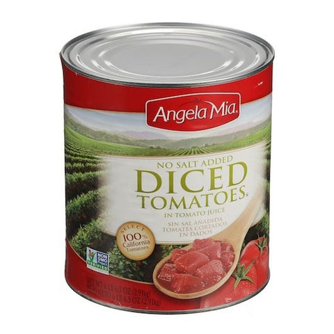 Angela Mia No Salt Added Diced Tomato In Tomato Juice, 102.5 Ounce -- 6 per case