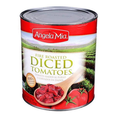 Angela Mia Fire Roasted Diced Tomatoes, 102 Ounce -- 6 per case