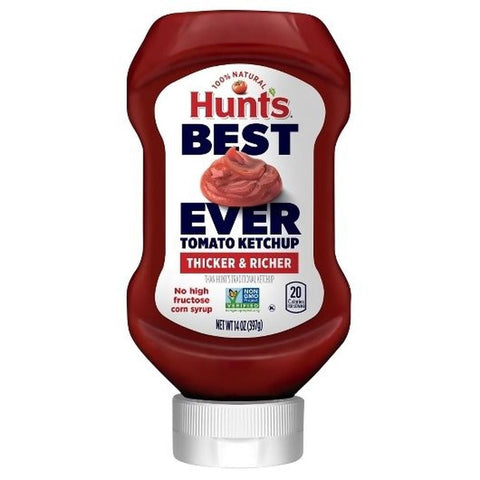 Hunts 100 Percent Natural Tomato Ketchup, 14 Ounce -- 20 per case