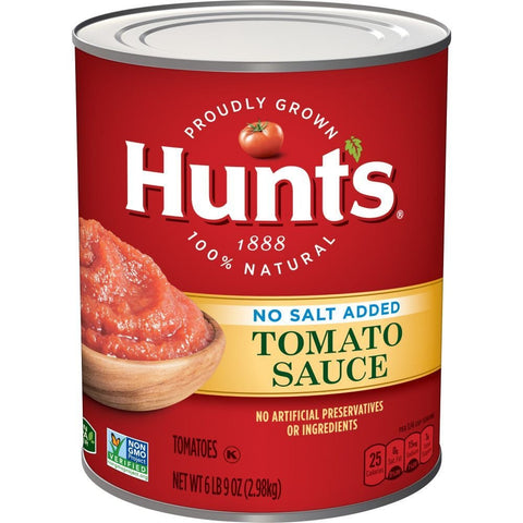 Hunts No Salt Added Tomato Sauce, 105 Ounce -- 6 per case