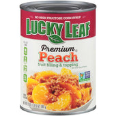 Lucky Leaf Premium Peach Pie Filling, 21 Ounce -- 8 per case.