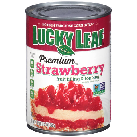 Lucky Leaf Premium Strawberry Pie Filling, 21 Ounce -- 8 per case.