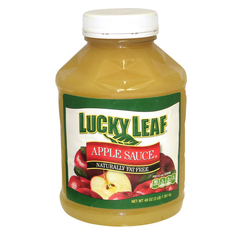 Knouse Foods Lucky Leaf Sweetened Apple Sauce, 48 Ounce -- 8 per case.