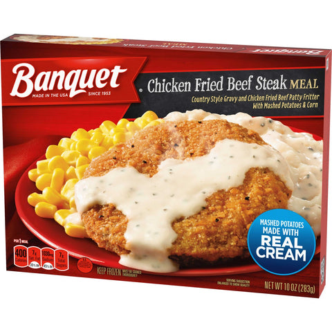 Banquet Classic Chicken Fried Beef Steak Meal, 10 Ounce -- 12 per case