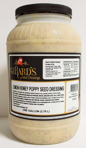 Girards Lemon Honey Poppyseed Dressing with Dijon, 1 Gallon -- 2 per case