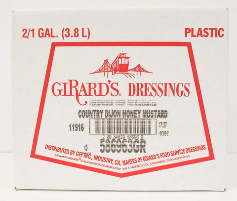 Girards Dressing Au Naturel Country Honey and Dijon Mustard Dressing, 1 Gallon -- 2 per case.