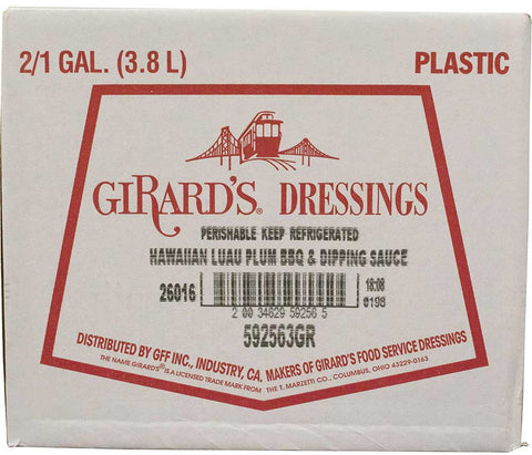 Girards Dressing Hawaiian Luau Plum Barbecue Sauce, 1 Gallon -- 2 per case.