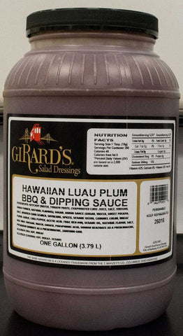 Girards Dressing Hawaiian Luau Plum Barbecue Sauce, 1 Gallon -- 2 per case.