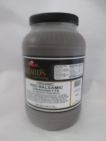 Girards Dressing Organic Red Balsamic Vinaigrette Dressing, 1 Gallon -- 2 per case.