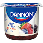 Dannon Fruit on the Bottom Mixed Berry Low Fat Yogurt, 5.3 ounce -- 12 per case