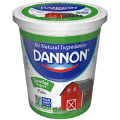 Dannon All Natural Quart Plain Lowfat Yogurt, 32 Ounce -- 6 per case.