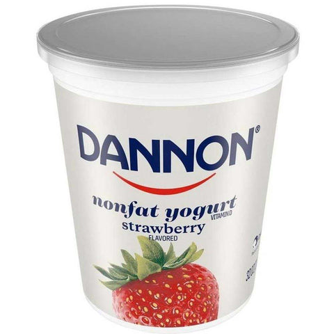 Dannon Strawberry Nonfat Yogurt, 32 Ounce -- 6 per case