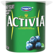 Activia Blueberry Probiotic Yogurt, 4 Ounce -- 24 per case.