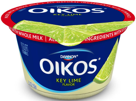 Oikos Key Lime Traditional Greek Yogurt, 5.3 Ounce -- 12 per case.