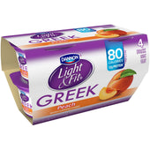 Light and Fit Nonfat Peach Greek Yogurt, 5.3 Ounce -- 24 per case.