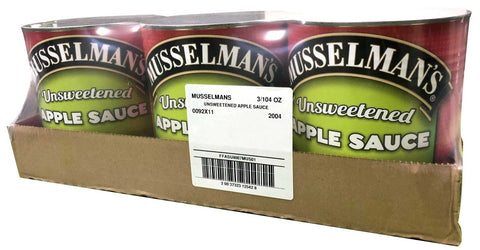 Musselmans Unsweetened Apple Sauce, 104 Ounce -- 3 per case