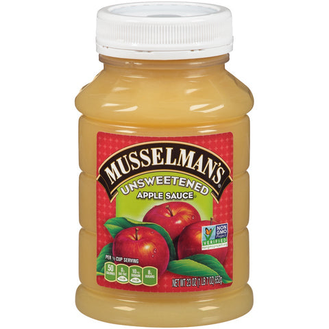 Knouse Foods Musselmans Natural No Sweetner Apple Sauce, 23 Ounce -- 12 per case.