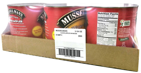 Musselmans Water Pack Sliced Apples, 104 Ounce -- 3 per case
