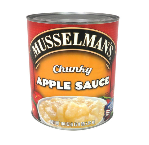 Musselmans Cane Sweetened Chunky Apple Sauce, 104 Ounce -- 3 per case.