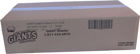 Giants Original Roasted and Salted Sunflower Seeds Snacks, 12 Ounce -- 12 per case
