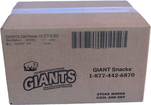 Giants Dill Pickle Flavor Sunflower Seed Snacks, 5 Ounce -- 12 per case