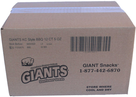 Giants KC Style Barbeque Sunflower Seed Snacks, 5 Ounce -- 12 per case