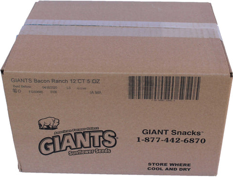 Giants Bacon Ranch Sunflower Seeds Snacks, 5 Ounce -- 12 per case
