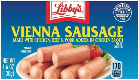Libbys Vienna Sausage, 4.6 Ounce -- 48 per case