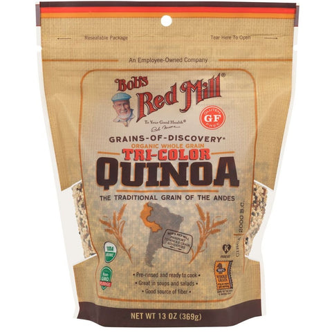 Bobs Red Mill Organic Tri Color Quinoa, 13 Ounce -- 5 per case
