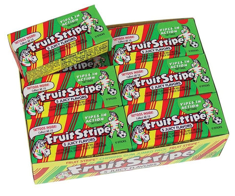 Fruit Stripe Chewing Gum - 12 per pack -- 16 packs per case.