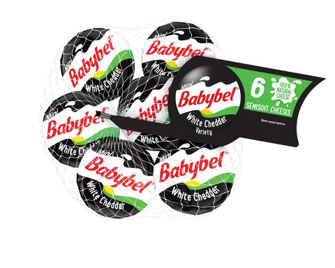 Mini Babybel White Cheddar Cheese, 4.23 Ounce -- 12 per case.