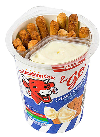 Laughing Cow Organic Dippable Cheese and Whole Wheat Breadsticks, 1.76 Ounce -- 8 per case