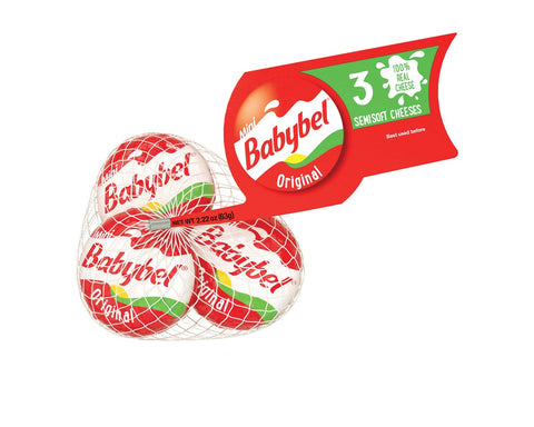 Mini Babybel Original Semi Soft Cheese, 2.26 Ounce -- 20 per case.