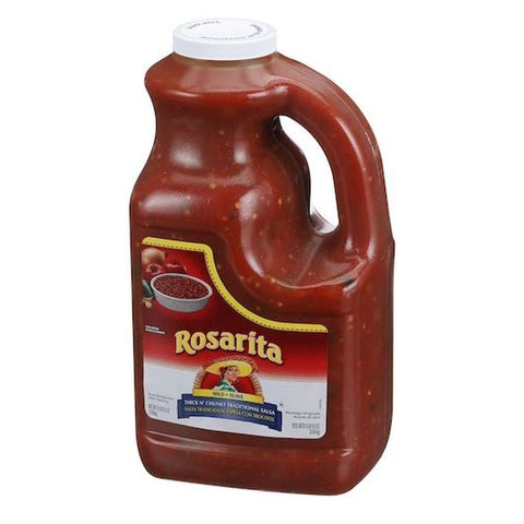 Rosarita Thick N Chunky Salsa - Plastic Jug, 1 Gallon -- 4 per case