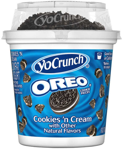 Yopa Yocrunch Vanilla Yogurt with Oreo Cookies N Cream, 6 Ounce -- 12 per case.